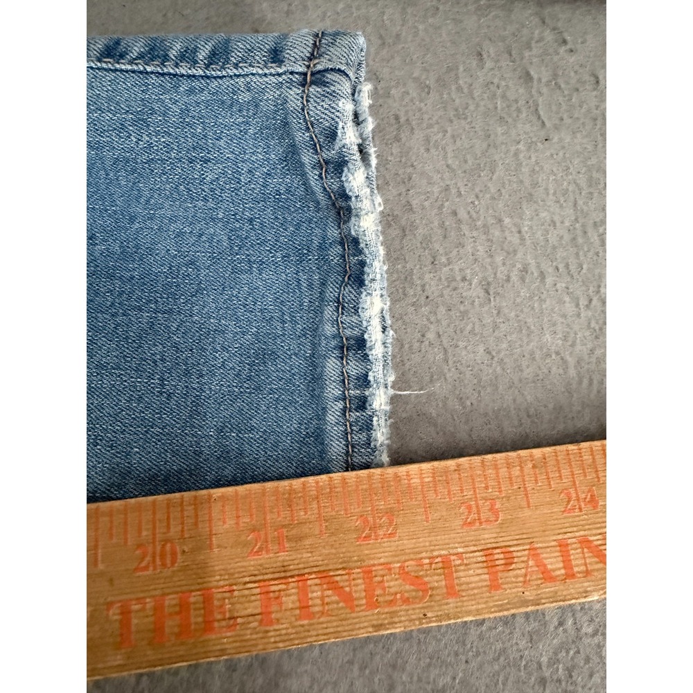Abercrombie Kids High Rise Straight Jeans Girls 9/10 Light Wash Denim Pull On - Picture 10 of 16